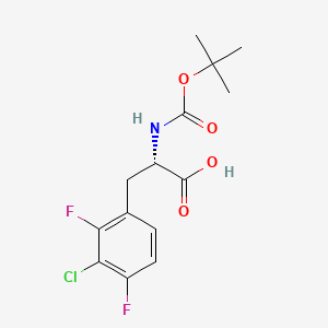 molecular formula C14H16ClF2NO4 B14025232 (S)-2-((Tert-butoxycarbonyl)amino)-3-(3-chloro-2,4-difluorophenyl)propanoic acid 