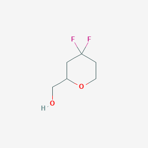 molecular formula C6H10F2O2 B14025233 (4,4-Difluorotetrahydro-2H-pyran-2-YL)methanol 