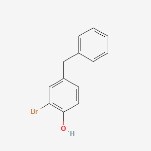 molecular formula C13H11BrO B14025238 4-Benzyl-2-bromophenol 