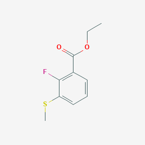 molecular formula C10H11FO2S B14025240 Ethyl 2-fluoro-3-(methylthio)benzoate 