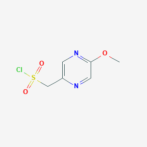 molecular formula C6H7ClN2O3S B14025337 (5-Methoxypyrazin-2-YL)methanesulfonyl chloride CAS No. 1196146-01-6