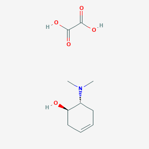 molecular formula C10H17NO5 B14025358 (1R,6R)-6-(Dimethylamino)cyclohex-3-enol oxalate 