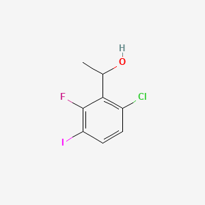 molecular formula C8H7ClFIO B14025390 1-(6-Chloro-2-fluoro-3-iodophenyl)ethanol 