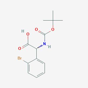 molecular formula C13H16BrNO4 B14025394 (R)-2-(2-Bromophenyl)-2-((tert-butoxycarbonyl)amino)acetic acid 