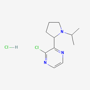 2-Chloro-3-(1-isopropylpyrrolidin-2-yl)pyrazine hydrochloride