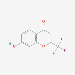 molecular formula C10H5F3O3 B14025407 4H-1-Benzopyran-4-one, 7-hydroxy-2-(trifluoromethyl)- 