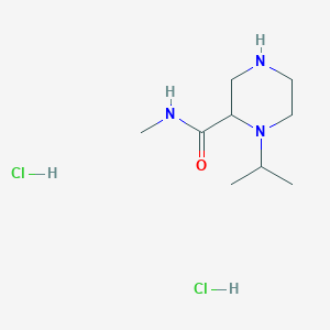 molecular formula C9H21Cl2N3O B1402541 1-isopropyl-N-methylpiperazine-2-carboxamide dihydrochloride CAS No. 1361111-42-3