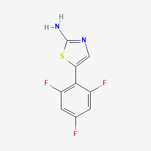 molecular formula C9H5F3N2S B14025448 5-(2,4,6-Trifluorophenyl)thiazol-2-amine 