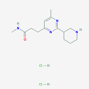 N-Methyl-3-(6-methyl-2-piperidin-3-yl-pyrimidin-4-yl)-propionamide dihydrochloride