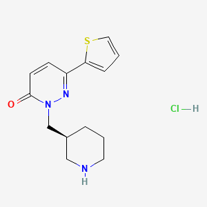 molecular formula C14H18ClN3OS B1402546 2-(S)-1-哌啶-3-基甲基-6-噻吩-2-基-2H-哒嗪-3-酮盐酸盐 CAS No. 1229622-69-8