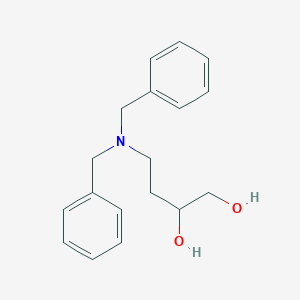 molecular formula C18H23NO2 B14025477 4-(Dibenzylamino)butane-1,2-diol 