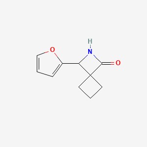 molecular formula C10H11NO2 B14025499 3-(Furan-2-yl)-2-azaspiro[3.3]heptan-1-one 