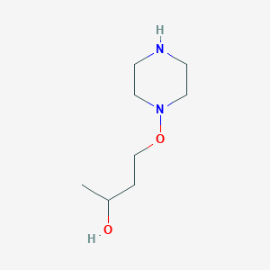 molecular formula C8H18N2O2 B14025501 4-Piperazin-1-yloxybutan-2-ol 