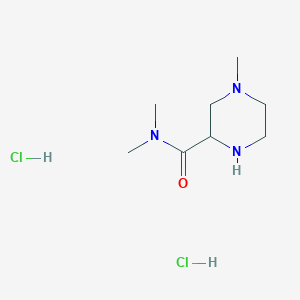 molecular formula C8H19Cl2N3O B1402551 4-Methyl-piperazine-2-carboxylic acid dimethylamide dihydrochloride CAS No. 1361111-36-5