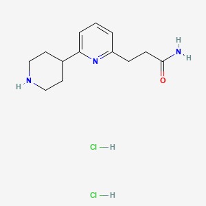 3-(6-(Piperidin-4-yl)pyridin-2-yl)propanamide dihydrochloride