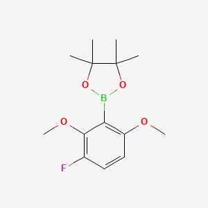 molecular formula C14H20BFO4 B14025529 2-(3-Fluoro-2,6-dimethoxyphenyl)-4,4,5,5-tetramethyl-1,3,2-dioxaborolane 