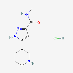 5-Piperidin-3-yl-2H-pyrazole-3-carboxylic acid methylamidehydrochloride