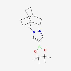 1-(Bicyclo[2.2.2]octan-1-ylmethyl)-4-(4,4,5,5-tetramethyl-1,3,2-dioxaborolan-2-yl)-1H-pyrazole