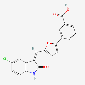 (Z)-3-(5-((5-chloro-2-oxoindolin-3-ylidene)Methyl)furan-2-yl)benzoic acid