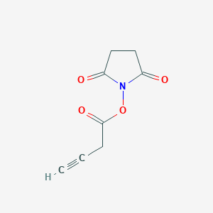 molecular formula C8H7NO4 B14025589 2,5-Dioxopyrrolidin-1-yl but-3-ynoate 