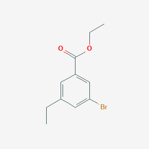 molecular formula C11H13BrO2 B14025606 Benzoic acid, 3-bromo-5-ethyl-, ethyl ester 