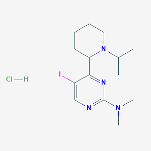 molecular formula C14H24ClIN4 B1402562 [5-碘-4-(1-异丙基-哌啶-2-基)-嘧啶-2-基]-二甲胺盐酸盐 CAS No. 1361111-92-3
