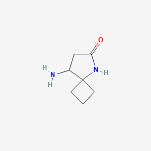 molecular formula C7H12N2O B14025625 8-Amino-5-azaspiro[3.4]octan-6-one 