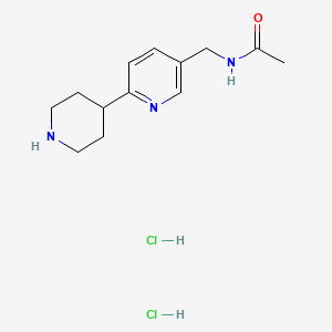 molecular formula C13H21Cl2N3O B1402564 N-(1',2',3',4',5',6'-Hexahydro-[2,4']bipyridinyl-5-ylmethyl)-acetamide dihydrochloride CAS No. 1361112-52-8