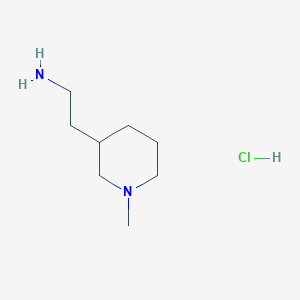 molecular formula C8H19ClN2 B1402565 2-(1-甲基哌啶-3-基)-乙胺盐酸盐 CAS No. 1361112-81-3