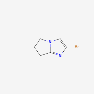 molecular formula C7H9BrN2 B14025660 2-Bromo-6-methyl-6,7-dihydro-5H-pyrrolo[1,2-a]imidazole 