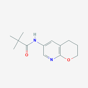 molecular formula C13H18N2O2 B1402570 N-(3,4-Dihydro-2H-pyrano[2,3-b]pyridin-6-yl)pivalamide CAS No. 1346447-04-8