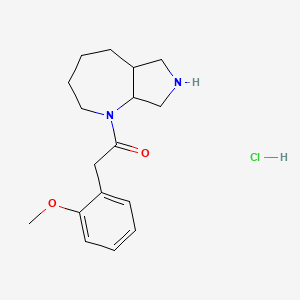 molecular formula C17H25ClN2O2 B1402571 盐酸2-(2-甲氧基苯基)-1-(八氢吡咯并[3,4-b]氮杂环戊-1-基)-乙酮 CAS No. 1361114-53-5