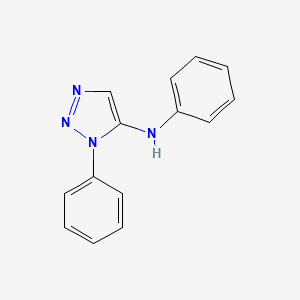 molecular formula C14H12N4 B14025710 1H-1,2,3-Triazol-5-amine, N,1-diphenyl- CAS No. 56495-47-7