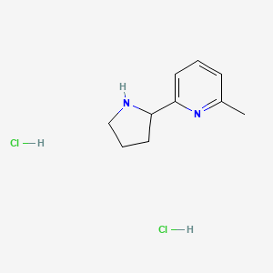 molecular formula C10H16Cl2N2 B1402572 2-甲基-6-(吡咯烷-2-基)吡啶二盐酸盐 CAS No. 1361112-24-4