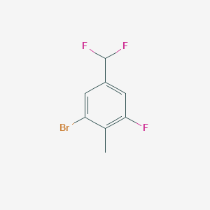 1-Bromo-5-(difluoromethyl)-3-fluoro-2-methylbenzene