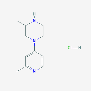 molecular formula C11H18ClN3 B14025736 3-Methyl-1-(2-methylpyridin-4-yl)piperazine hydrochloride 