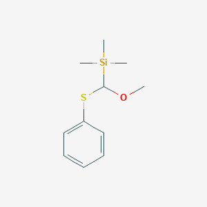 molecular formula C11H18OSSi B14025743 Silane, [methoxy(phenylthio)methyl]trimethyl- CAS No. 88738-21-0