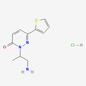 molecular formula C11H14ClN3OS B1402577 2-(2-Amino-1-methyl-ethyl)-6-thiophen-2-yl-2H-pyridazin-3-one hydrochloride CAS No. 1361112-19-7