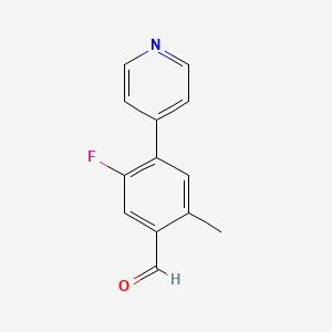 5-Fluoro-2-methyl-4-(pyridin-4-yl)benzaldehyde