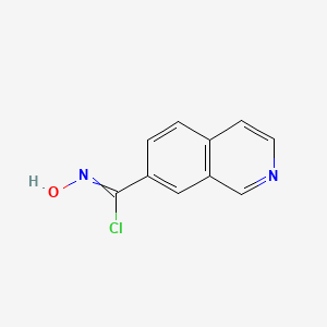 molecular formula C10H7ClN2O B14025782 N-hydroxyisoquinoline-7-carboximidoyl chloride 