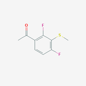 molecular formula C9H8F2OS B14025796 1-(2,4-Difluoro-3-(methylthio)phenyl)ethanone 