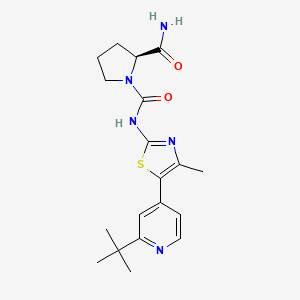 (S)-N1-(5-(2-(Tert-butyl)pyridin-4-YL)-4-methylthiazol-2-YL)pyrrolidine-1,2-dicarboxamide