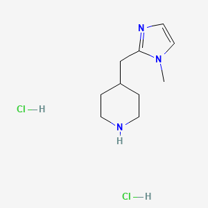 molecular formula C10H19Cl2N3 B1402585 4-(1-甲基-1H-咪唑-2-基甲基)-哌啶二盐酸盐 CAS No. 1361116-85-9