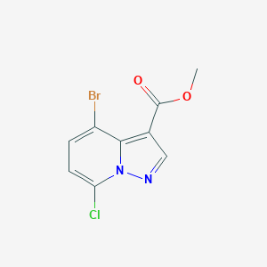 molecular formula C9H6BrClN2O2 B14025894 Methyl 4-bromo-7-chloropyrazolo[1,5-a]pyridine-3-carboxylate 