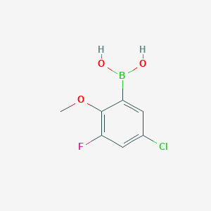 molecular formula C7H7BClFO3 B14025901 (5-Chloro-3-fluoro-2-methoxyphenyl)boronic acid 