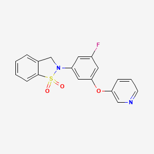 2-(3-Fluoro-5-(pyridin-3-yloxy)phenyl)-2,3-dihydrobenzo[D]isothiazole 1,1-dioxide