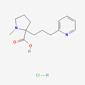 molecular formula C14H21ClN2O2 B1402600 1-Methyl-2-(3-pyridin-2-yl-propyl)-pyrrolidine-2-carboxylic acid hydrochloride CAS No. 1361113-06-5