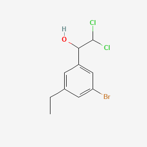 molecular formula C10H11BrCl2O B14026008 1-(3-Bromo-5-ethylphenyl)-2,2-dichloroethanol 