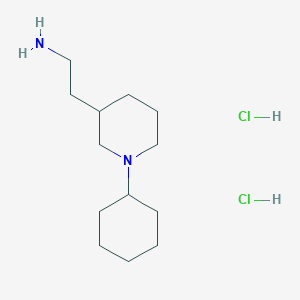 molecular formula C13H28Cl2N2 B1402601 2-(1-环己基-哌啶-3-基)-乙胺二盐酸盐 CAS No. 1361113-14-5