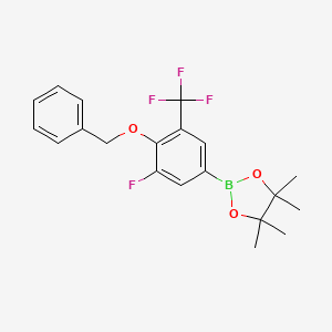 2-(4-(Benzyloxy)-3-fluoro-5-(trifluoromethyl)phenyl)-4,4,5,5-tetramethyl-1,3,2-dioxaborolane